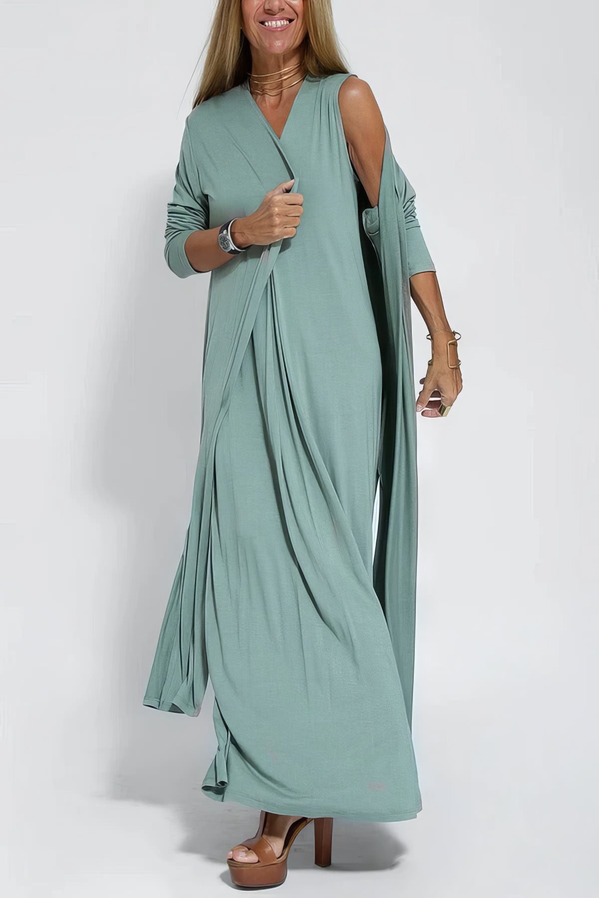 Elise™ - Robe Longue Élégante Et Confortable